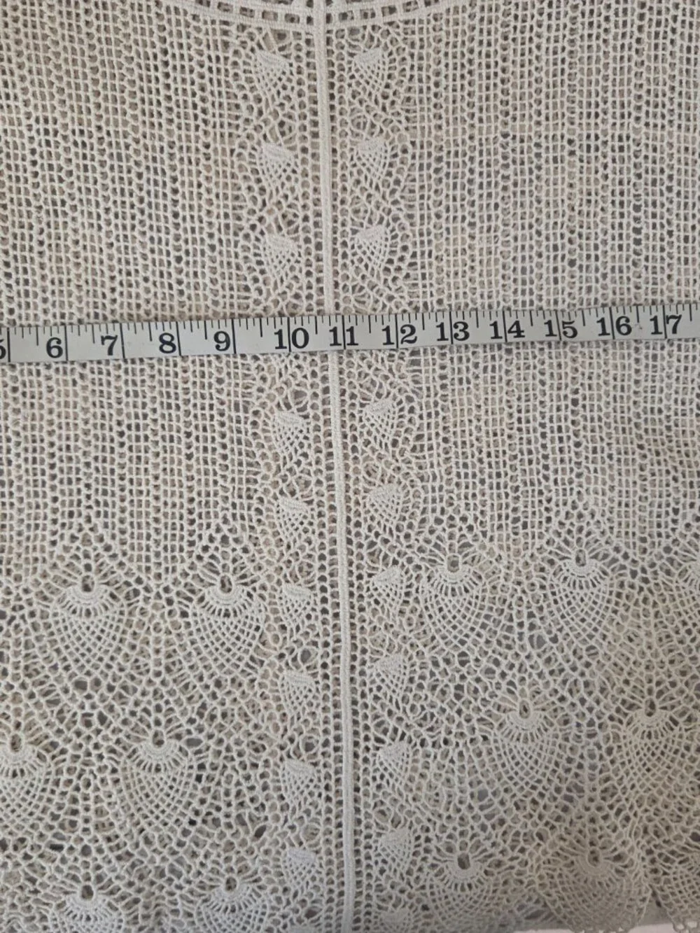 Anthropology - Sparrow Crochet Cream Colored Poncho Top